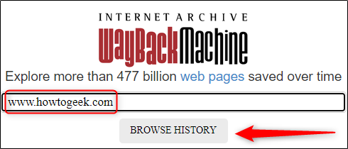 عنوان URL لآلة التراجع في Internet Archive