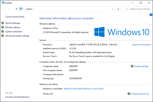 لوحة تحكم النظام الكلاسيكية ، مخفية الآن في Windows 10
