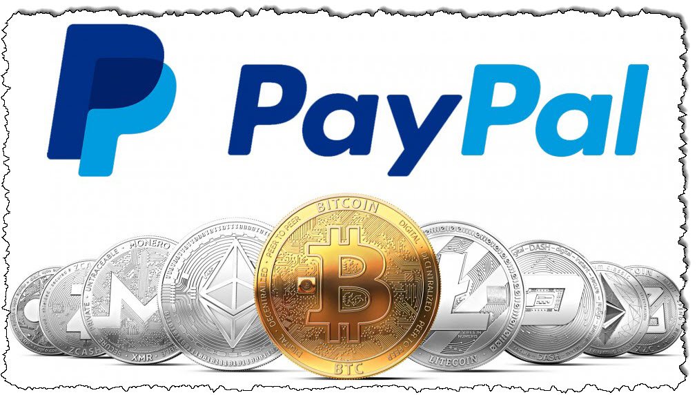 شعار Paypal على العملات المشفرة 