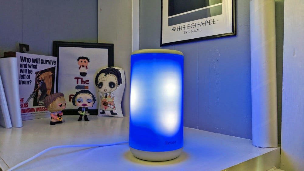 مع أضواء هالة "ندفة الثلج" تمكين الإعدادات والضوء الأزرق والضوء الأبيض