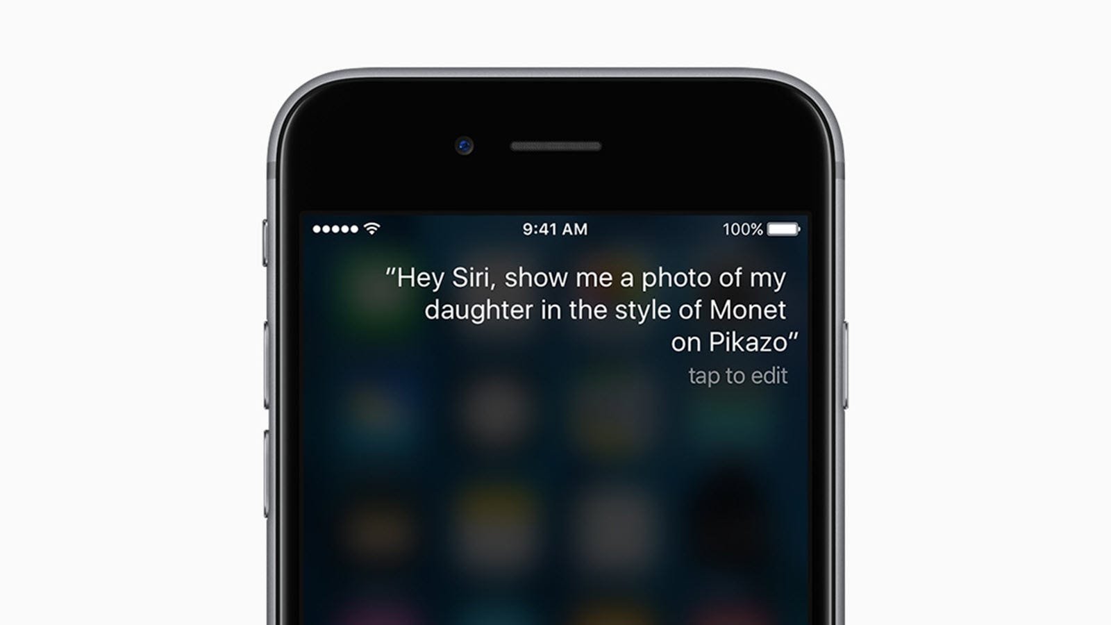 Siri open on an iPhone.