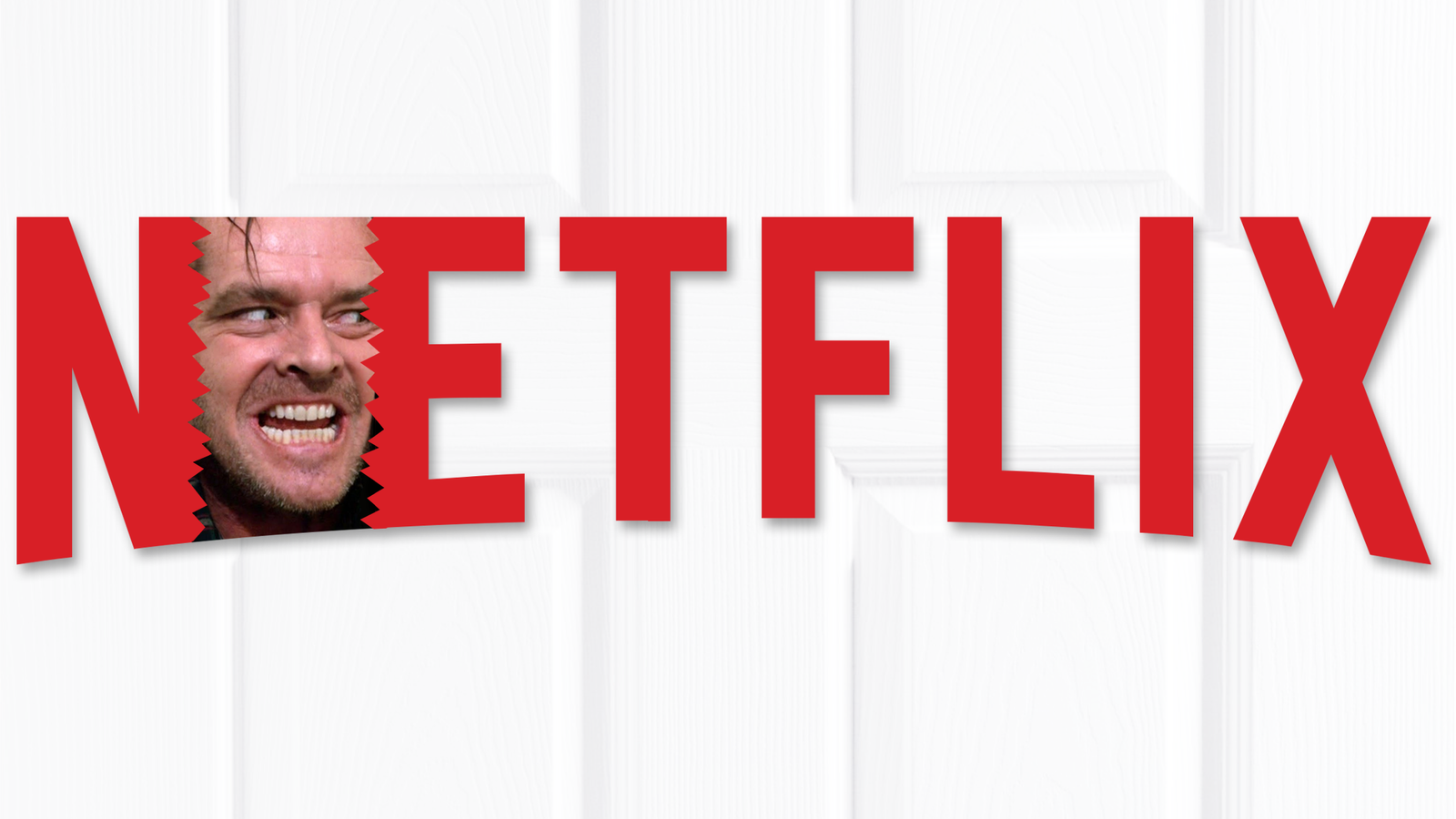 A Netflix logo with Jack Nicholson