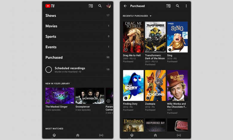 يمكن لـ YouTube TV الآن بث Google Play والأفلام من أي مكان

