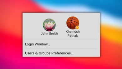 صورة كيفية التبديل السريع بين المستخدمين على جهاز Mac من شريط القائمة أو مركز التحكم